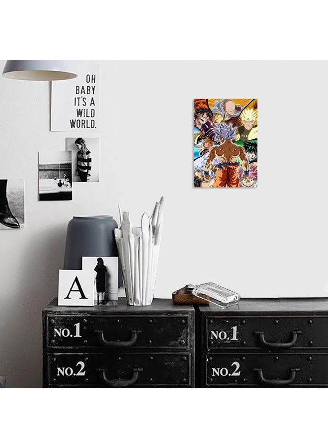 KAIWALK Japanese Anime Poster Luffy MHA Print on Canvas Painting Wall Art for Living Room Decor Boy Gift, Unframed - Image 3