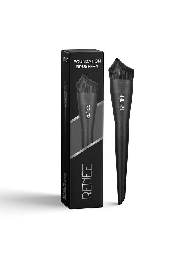 Renee Professional Makeup Brush With Easy-To-Hold, Ultra Soft Bristles For Precise Application & Perfectly Blended Look, Foundation Brush R4, 1Pc - Black - Image 1