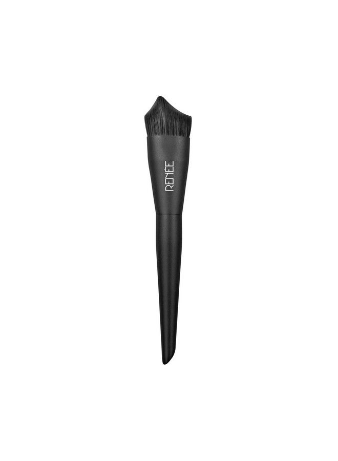Renee Professional Makeup Brush With Easy-To-Hold, Ultra Soft Bristles For Precise Application & Perfectly Blended Look, Foundation Brush R4, 1Pc - Black - Image 2