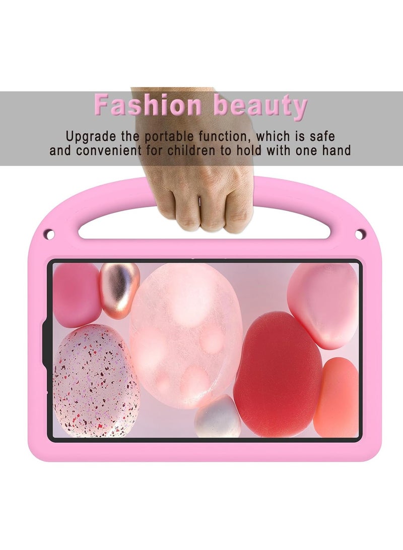 VKL Compatible with Samsung Galaxy Tab A9 Case for Kids 8.7” 2023 released with Holder Shockproof Full Body Protection Cute Cover Shell for Tab A9 Case Kids Pink (Pink, 8.7”) - Image 3
