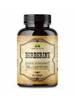 HERBALICIOUS Berberine Supplement 100 Capsules Berberine Hcl Dietary Supplement For Men And Women Non Gmo Berberine 500Mg Ideal For Immune Support Heart Cholesterol Levels  - Image 2
