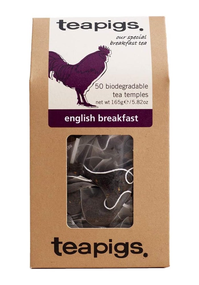 Teapigs شاي تيبيغز الإنجليزي الإفطار - 50 معبد شاي قابل للتحلل الحيوي - Image 1
