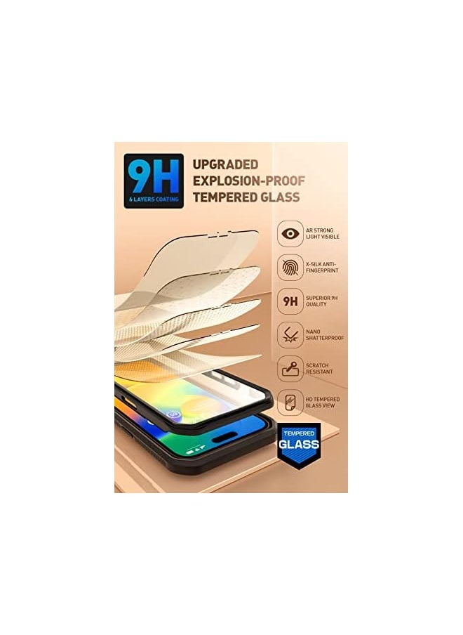 SupCase - Unicorn Beetle Pro Case for iPhone 14 Pro Max 6.7", Built-in [Tempered Glass Screen Protector] Heavy Duty Rugged Case with Kickstand & Belt-Clip (Black) - Image 1