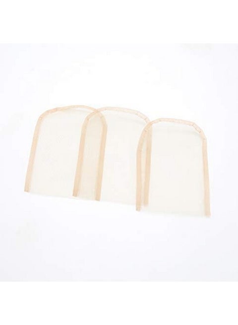BTWTRY 4x4 Swiss Lace Net Material Lace Closure Base 3Pcs Transparent Color Lace Net for Making Closure (4x4 Lace Net, Transparent)