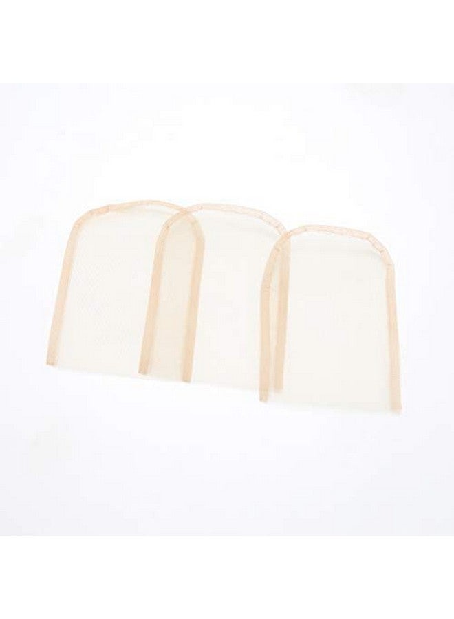 BTWTRY 4x4 Swiss Lace Net Material Lace Closure Base 3Pcs Transparent Color Lace Net for Making Closure (4x4 Lace Net, Transparent)