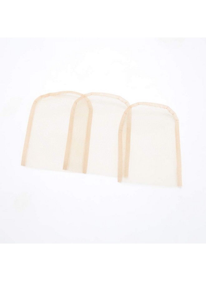 BTWTRY 4x4 Swiss Lace Net Material Lace Closure Base 3Pcs Transparent Color Lace Net for Making Closure (4x4 Lace Net, Transparent)
