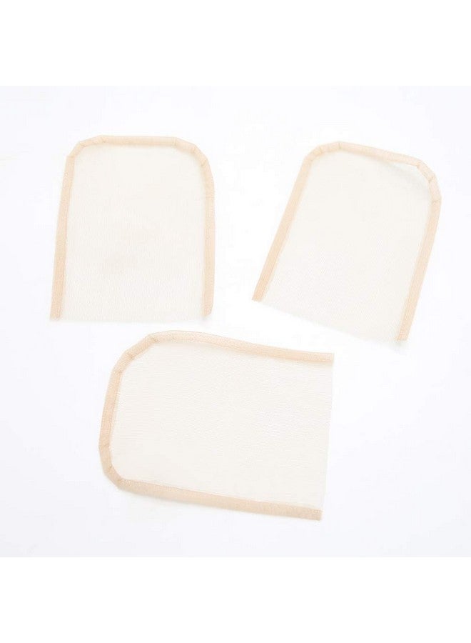 BTWTRY 4x4 Swiss Lace Net Material Lace Closure Base 3Pcs Transparent Color Lace Net for Making Closure (4x4 Lace Net, Transparent)