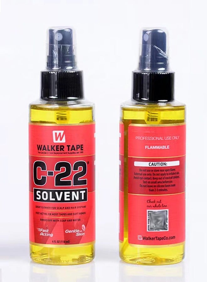 Walker Tape C-22 Solvent Fast Glue Remover 118ml ，Wig Glue Remover Spray ， Front Bonding Weave Active Lace Tape Meltblown, Scalp Cleaner Hold Glue Yellow Remover118ml  - Image 4