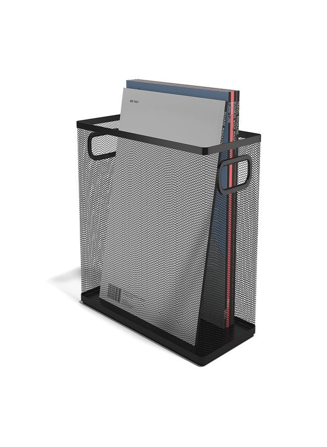 TRU RED Wire Mesh File Organizer, Matte Black, 2‑Pack - Vertical Desktop Sorter for Files, Folders & Mail - Image 1