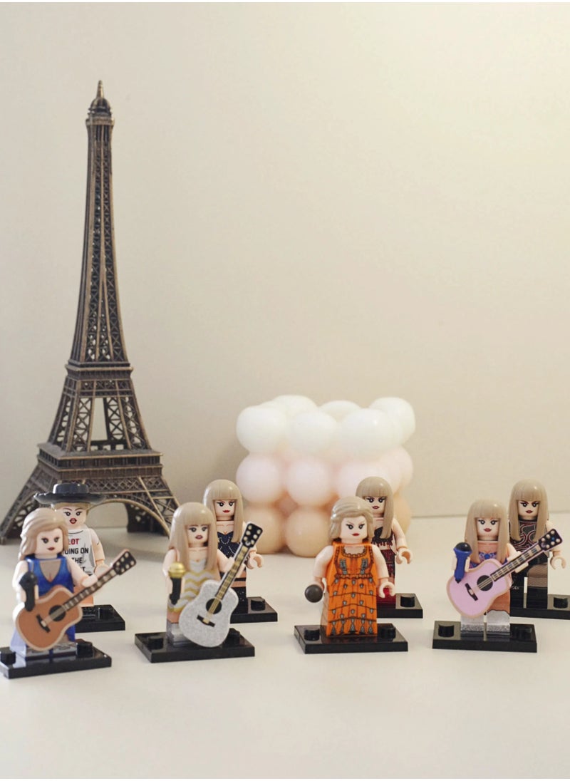 Paraphrase 8-Piece Taylor Swift Eras Tour Inspired Collectible Block Figures | Tour Outfits, Lego Compatible Building Block Mini Action Figure Toys, For 5+ Years Old's  - Image 2
