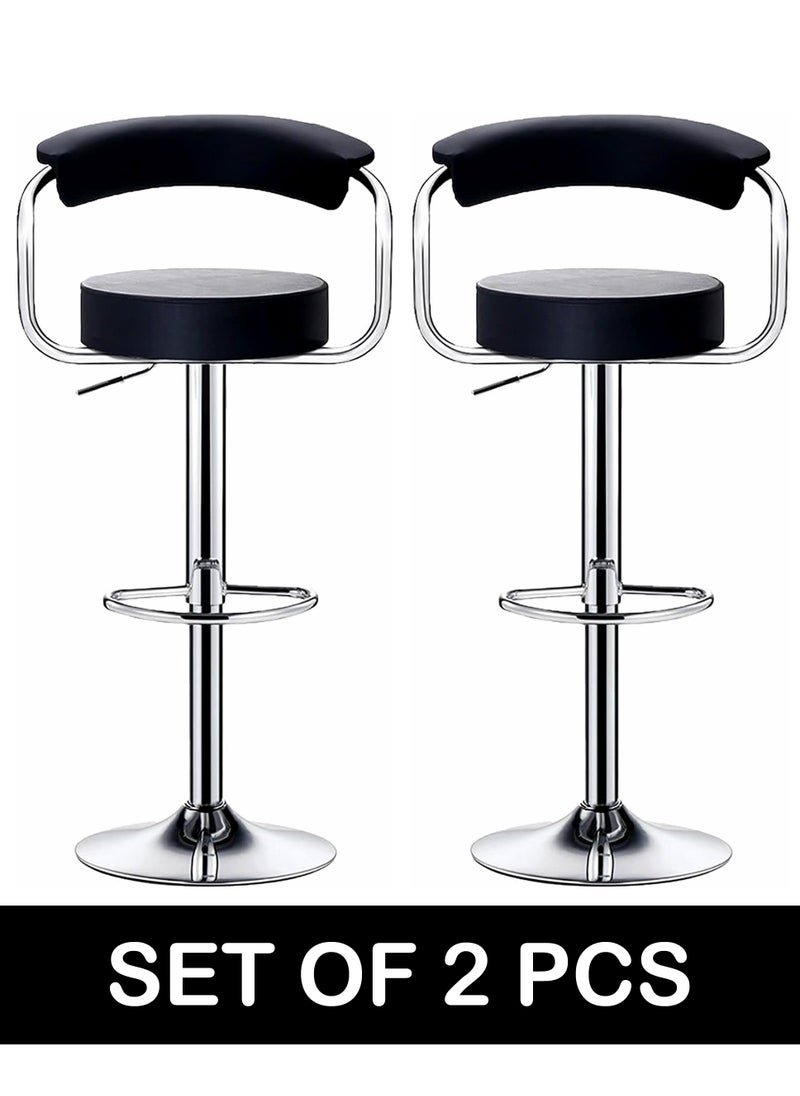 Living - SET OF 2 Bar Stools Modern Adjustable Height Counter Barstools - Image 1