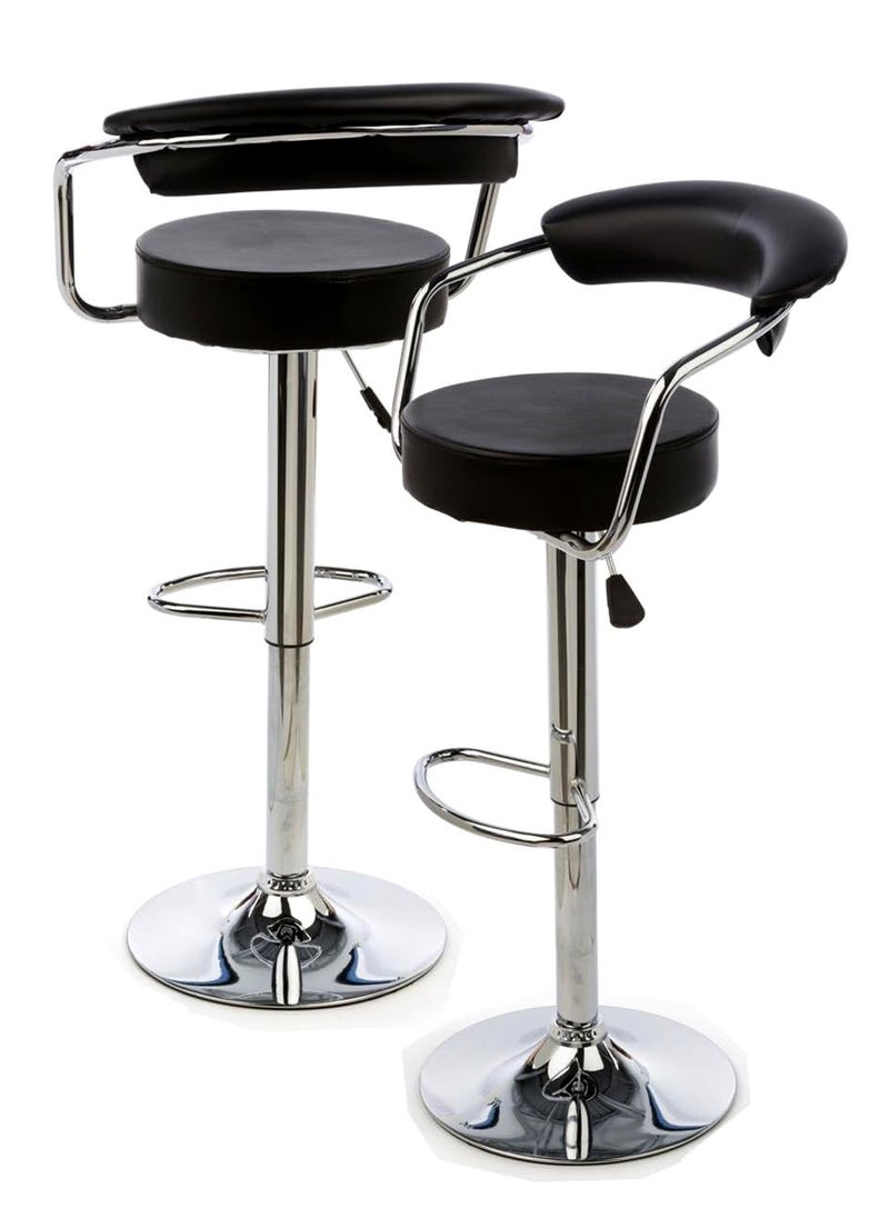Living - SET OF 2 Bar Stools Modern Adjustable Height Counter Barstools - Image 1