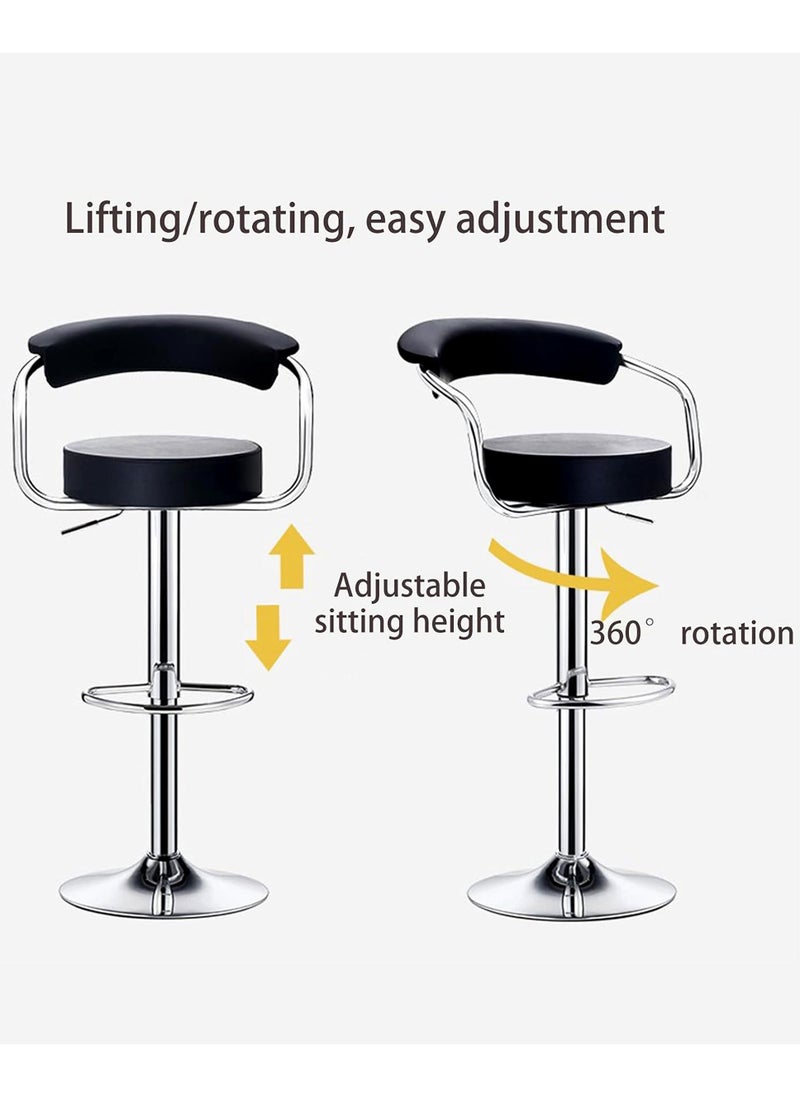 Living - SET OF 2 Bar Stools Modern Adjustable Height Counter Barstools - Image 1