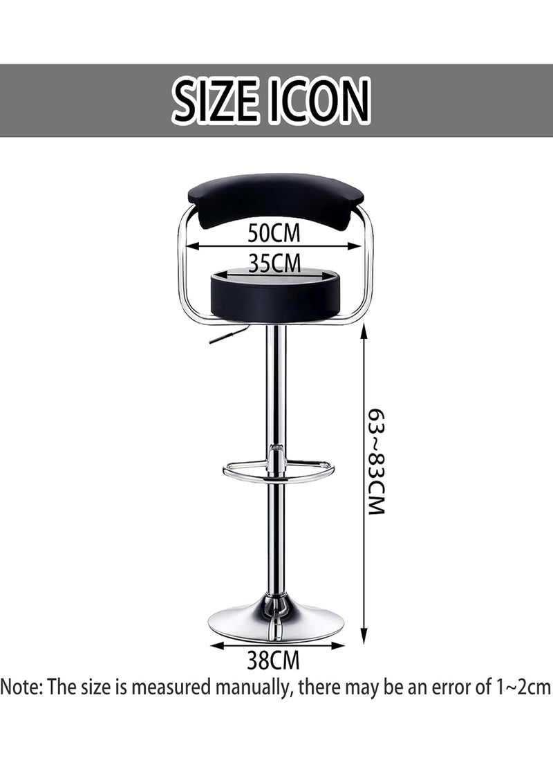 Living - SET OF 2 Bar Stools Modern Adjustable Height Counter Barstools - Image 1
