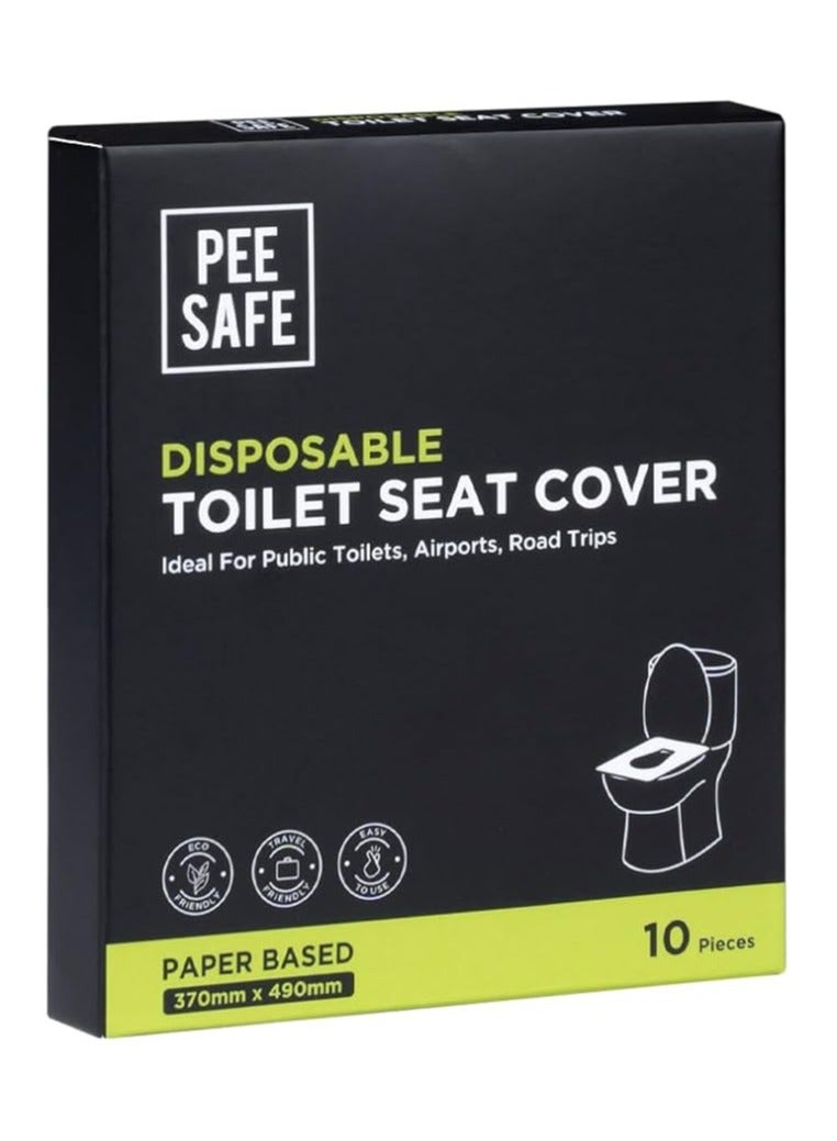 Pee Safe Disposable Toilet Seat Covers | Protects Against Germs | Reduces The Risk Of UTI | For Public Toilets | Travel-Friendly | Environment Friendly | Pack Of 10 - Image 1