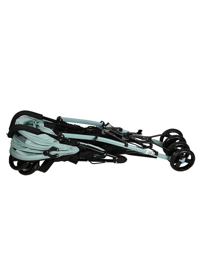 Kiko Comfortable Stroller 8 Wheels, 0 Months +, Pistachio - Image 4