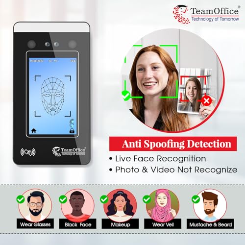 Team Office Z912 – Smart AI Face Recognition Biometric Attendance Machine with Dual Camera, Touch Display, Wi-Fi & Cloud Integration - Image 3