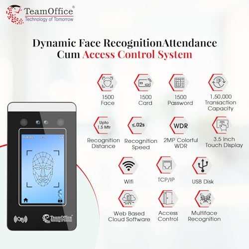 Team Office Z912 – Smart AI Face Recognition Biometric Attendance Machine with Dual Camera, Touch Display, Wi-Fi & Cloud Integration - Image 4