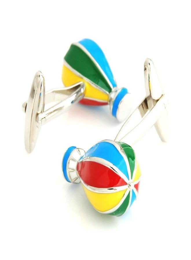 Peluche Enamel Hot Air Balloon Novelty Cufflinks for Men - Image 4