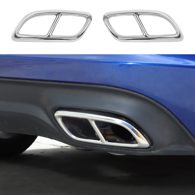JWWY JWWY Stainless Steel Exhaust Muffler Tail Pipe Trim Cover for 2015-2022 Dodge Charger Exterior Accessories - Image 1