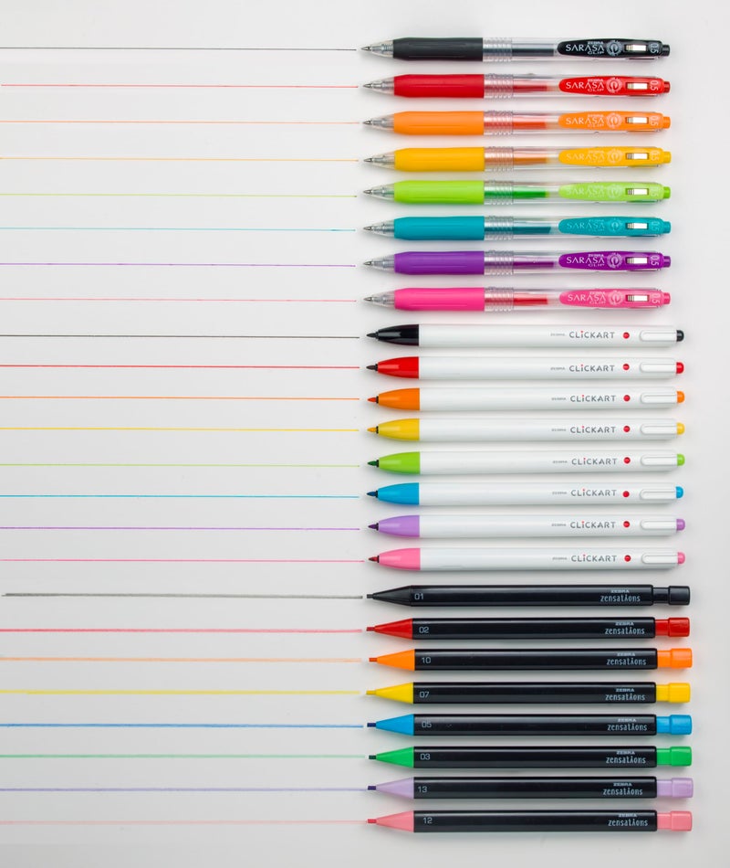 Zebra Pen Creative Essentials Clicking Set 24-Pack, Includes 8 ClickArt Markers, 8 Colored Pencils and 8 Sarasa Clip Retractable Gel Pens, Assorted Ink Colors, Ideal For Stocking Stuffers (76124) - Image 2