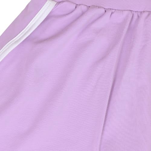 YouGotPlanB Skeggings for Girls | Pack of 1 | 2-in-1 Skirt with Attached Leggings | Cotton | Ages 4-16 Years | Comfort fit | Ideal for Sports & Play Lavender - Image 4