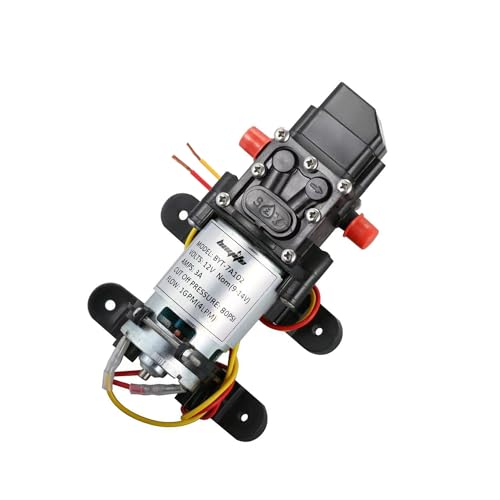 bayite 12V DC Fresh Water Pressure Diaphragm Pump with Hose Clamps Self Priming Sprayer Pump with Pressure Switch 4 L/Min 1.0 GPM 80 PSI for RV Camper Marine Boat - Image 1
