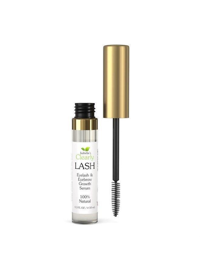 Isabella's Clearly LASH, Natural Eyelashes and Eyebrow Growth Serum with Castor Oil and Vitamin E Oil | Eyelash Growth Serum for Fuller, Enhanced Lashes and Brows | Irritation Free, Paraben Free, Vega  - Image 1