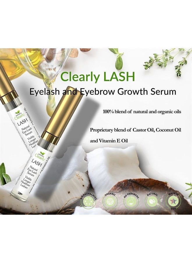 Isabella's Clearly LASH, Natural Eyelashes and Eyebrow Growth Serum with Castor Oil and Vitamin E Oil | Eyelash Growth Serum for Fuller, Enhanced Lashes and Brows | Irritation Free, Paraben Free, Vega  - Image 4