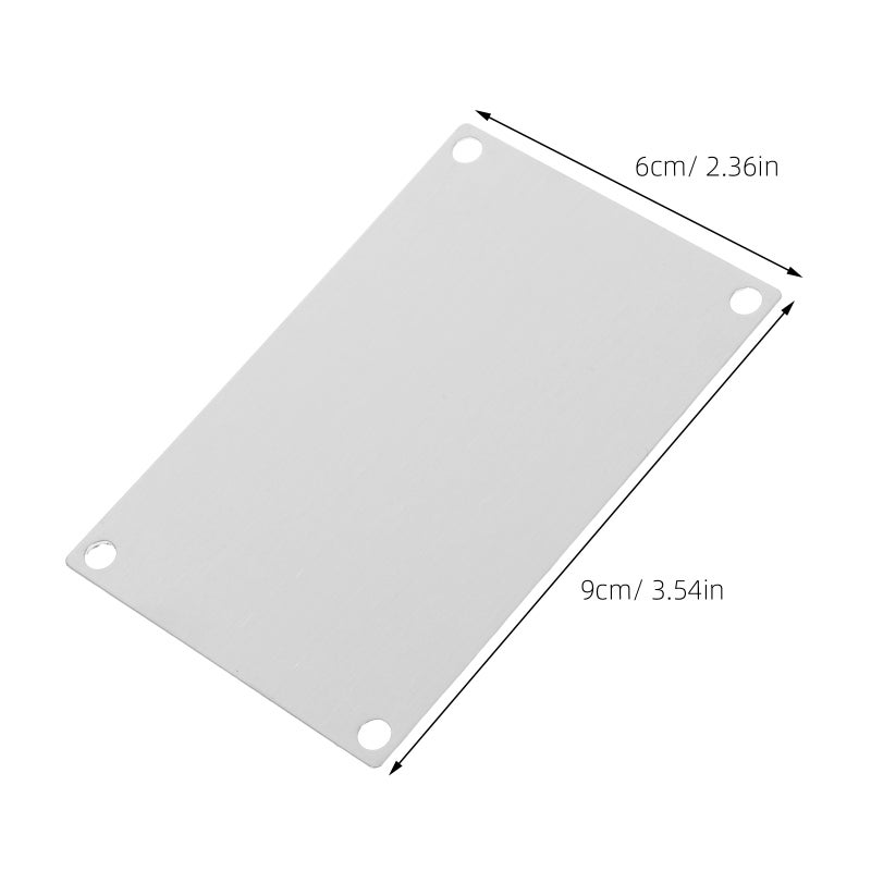 Stainless Steel Outdoor Signs, Blank Metal Plates for Engraving and All-Weather Durability - Image 2