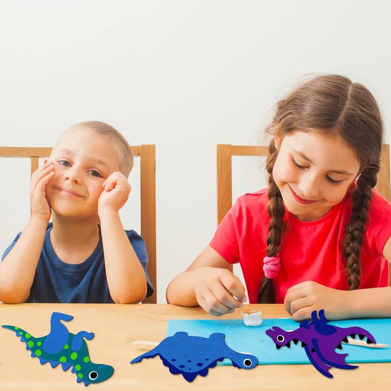 Luckam 41 Pcs Dinosaur Flannel Felt Board Stories 3.5 Ft Wall Hanging Kit Birthday Gift Classroom Activity Kits Early Learning Interactive Play Kits - Image 4