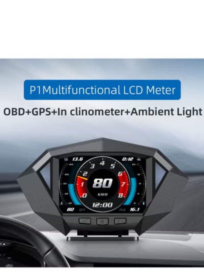 GULFLINK Head Up Display OBD LCD Vehicle Speed Meter P1 - Image 3