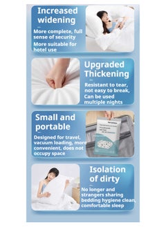 JiFENG 3Pcs Portable Disposable Sheet and Disposable Pillowcase for Travel Hotel Business Travel  - Image 3