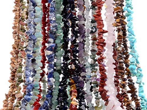 Cmidy Natural Chip Stone Beads Multicolor 5-8mm About 400 Pieces Irregular Gemstones Healing Crystal Loose Rocks Bead Hole Drilled DIY for Bracelet Jewelry Making Crafting (5-8mm, Multicolor) - Image 4