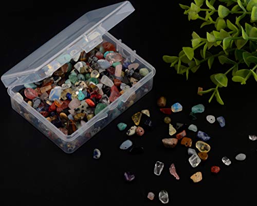 Cmidy Natural Chip Stone Beads Multicolor 5-8mm About 400 Pieces Irregular Gemstones Healing Crystal Loose Rocks Bead Hole Drilled DIY for Bracelet Jewelry Making Crafting (5-8mm, Multicolor) - Image 3