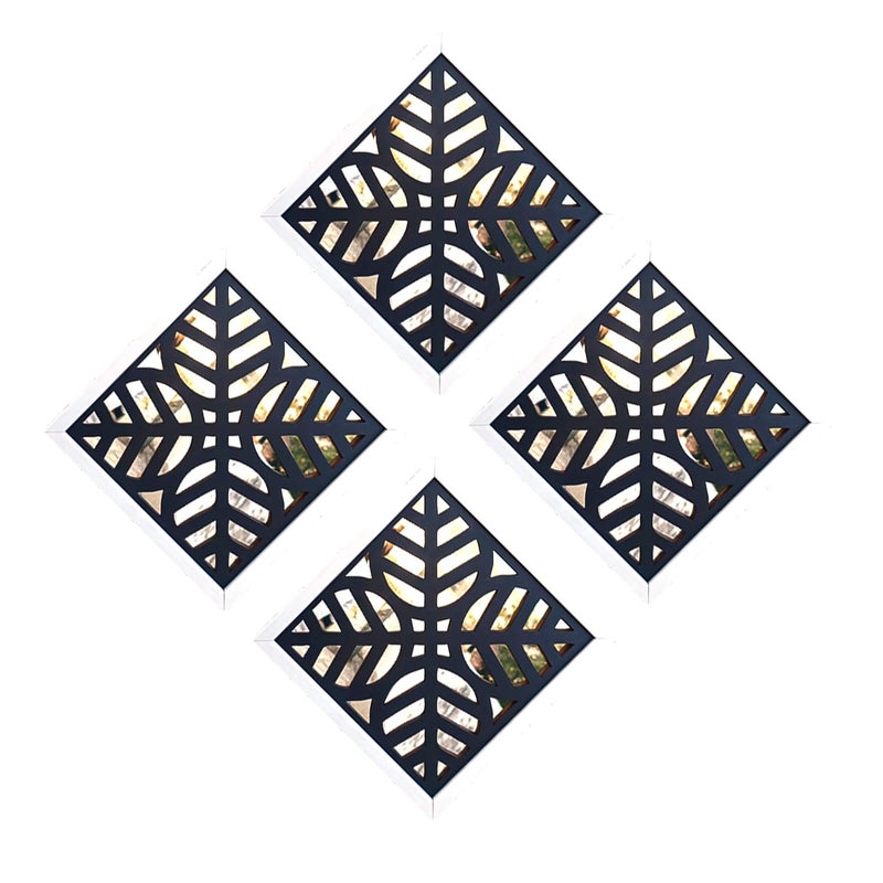 Luxieur Crafts Luxieur 10Inch Decorative Mirror Frames Stylish Wall Art for Living Room Bedroom and Hallway Frames Set of 4  - Image 1