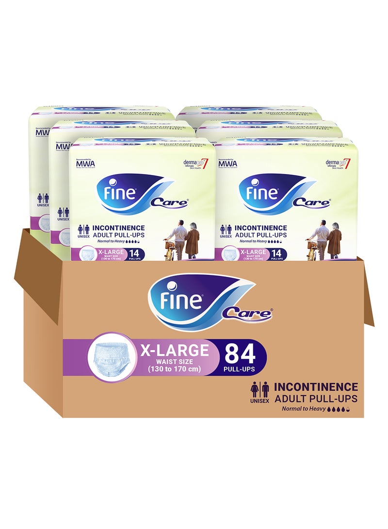 Fine Care Care Incontinence  Adult Pull Ups Unisex Pants 84 Diapers Xlarge Waist Size 130 170 Cm - Image 1