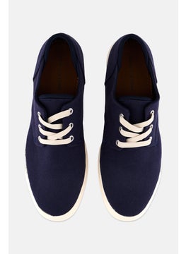 Sun Stone Men Kiva Medium Lace Up Casual Shoes, Navy Blue  - Image 3