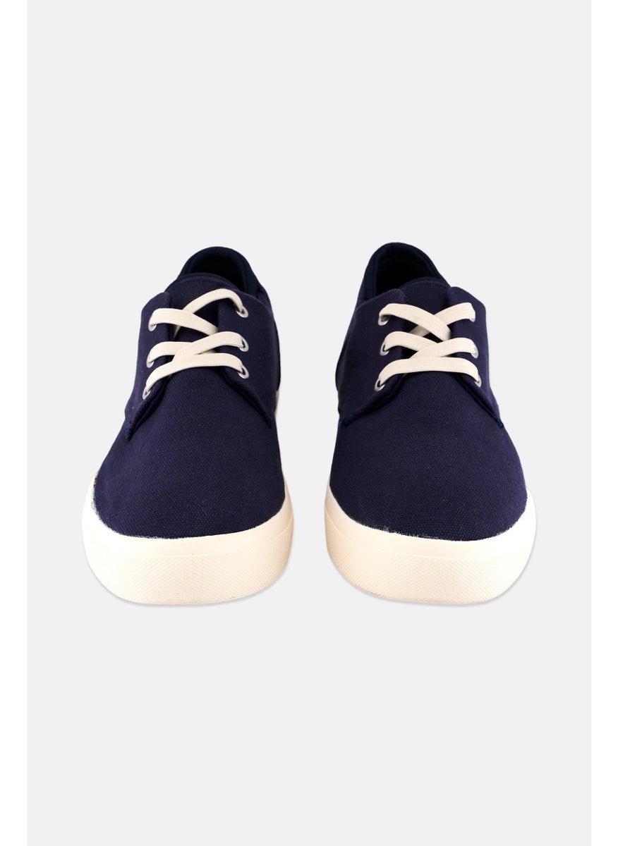 Sun Stone Men Kiva Medium Lace Up Casual Shoes, Navy Blue  - Image 4
