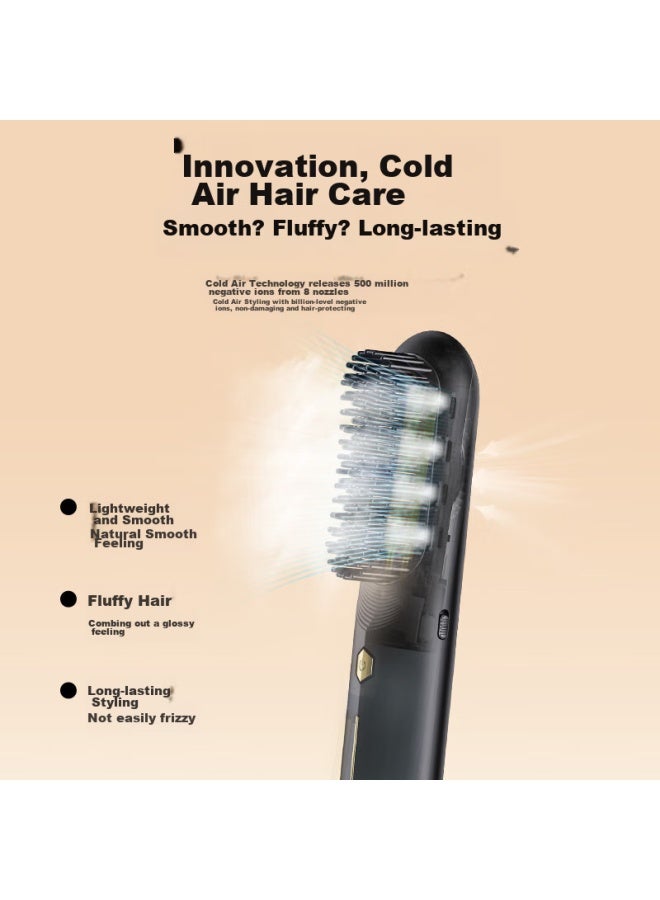 Ubelle Cold Air Wireless Straightening Brush, Negative Ion Hair-friendly Straightening Iron, Curling Iron, Dual-use Hair Tool, Gift For Women's Day, Zf09, Qixi Valentine's Day Gift - Image 3