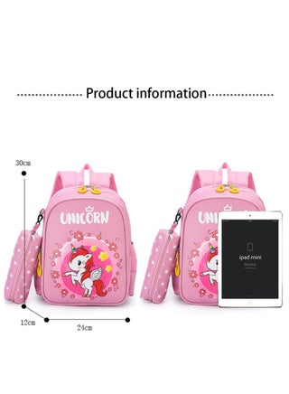 Unicorn Backpack for Girls, School Bags with Pencil Pouch, Toddler Backpack, Unicorn Bookbag for Schoo Backpacks for Elementary Kids School Bookbags - view 2