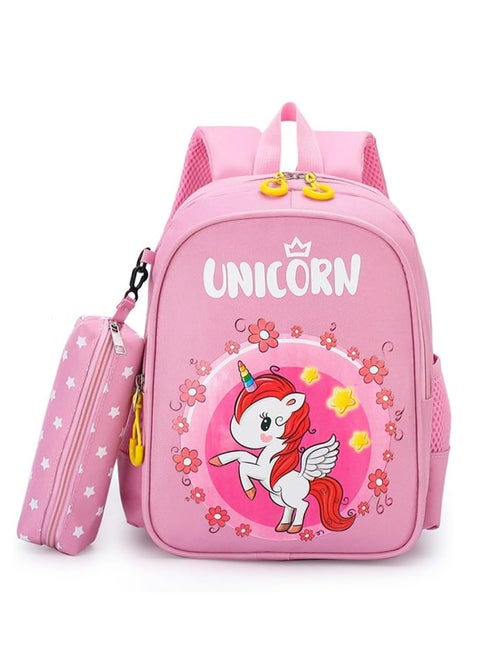 Unicorn Backpack for Girls, School Bags with Pencil Pouch, Toddler Backpack, Unicorn Bookbag for Schoo Backpacks for Elementary Kids School Bookbags