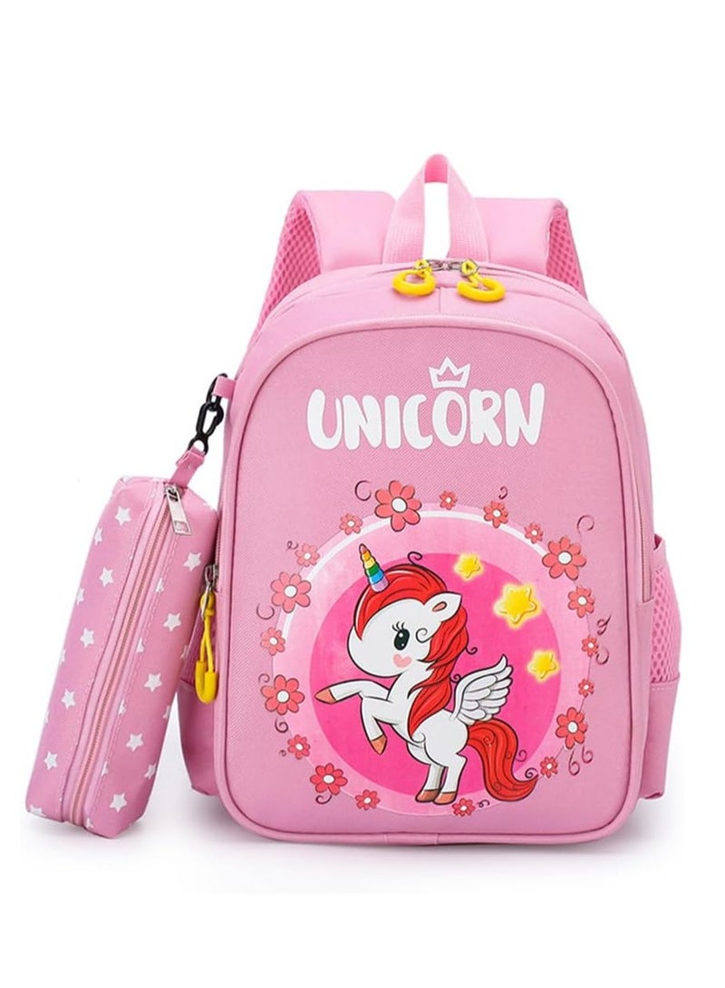 سيلكفكس Unicorn Backpack for Girls, School Bags with Pencil Pouch, Toddler Backpack, Unicorn Bookbag for Schoo Backpacks for Elementary Kids School Bookbags - Image 1