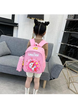 Unicorn Backpack for Girls, School Bags with Pencil Pouch, Toddler Backpack, Unicorn Bookbag for Schoo Backpacks for Elementary Kids School Bookbags - view 3
