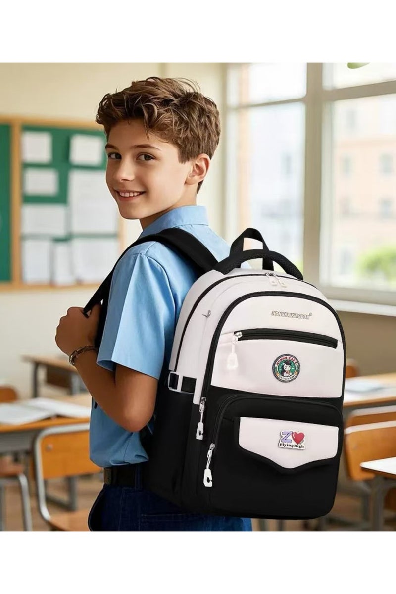 HK New Student Backpack Nilen Fashion High Beauty Multi functional Backpack, Large Capacity Backpack for Boys, Girls, Primary and Secondary School Students - Image 1