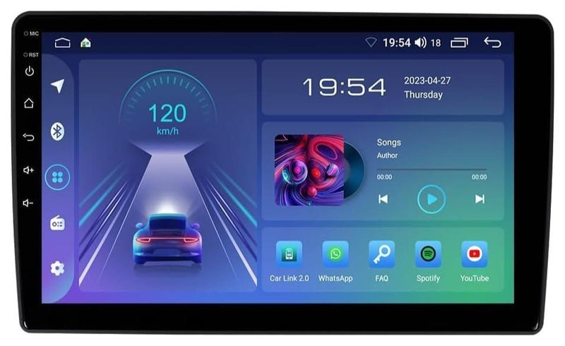 شاشة عرض سيارة 9 بوصة، IPS، 2GB رام + 32GB تخزين، نظام ملاحة GPS، ، بلوتوث، مشغل وسائط متعددة، ضمان لمدة سنة - Image 1