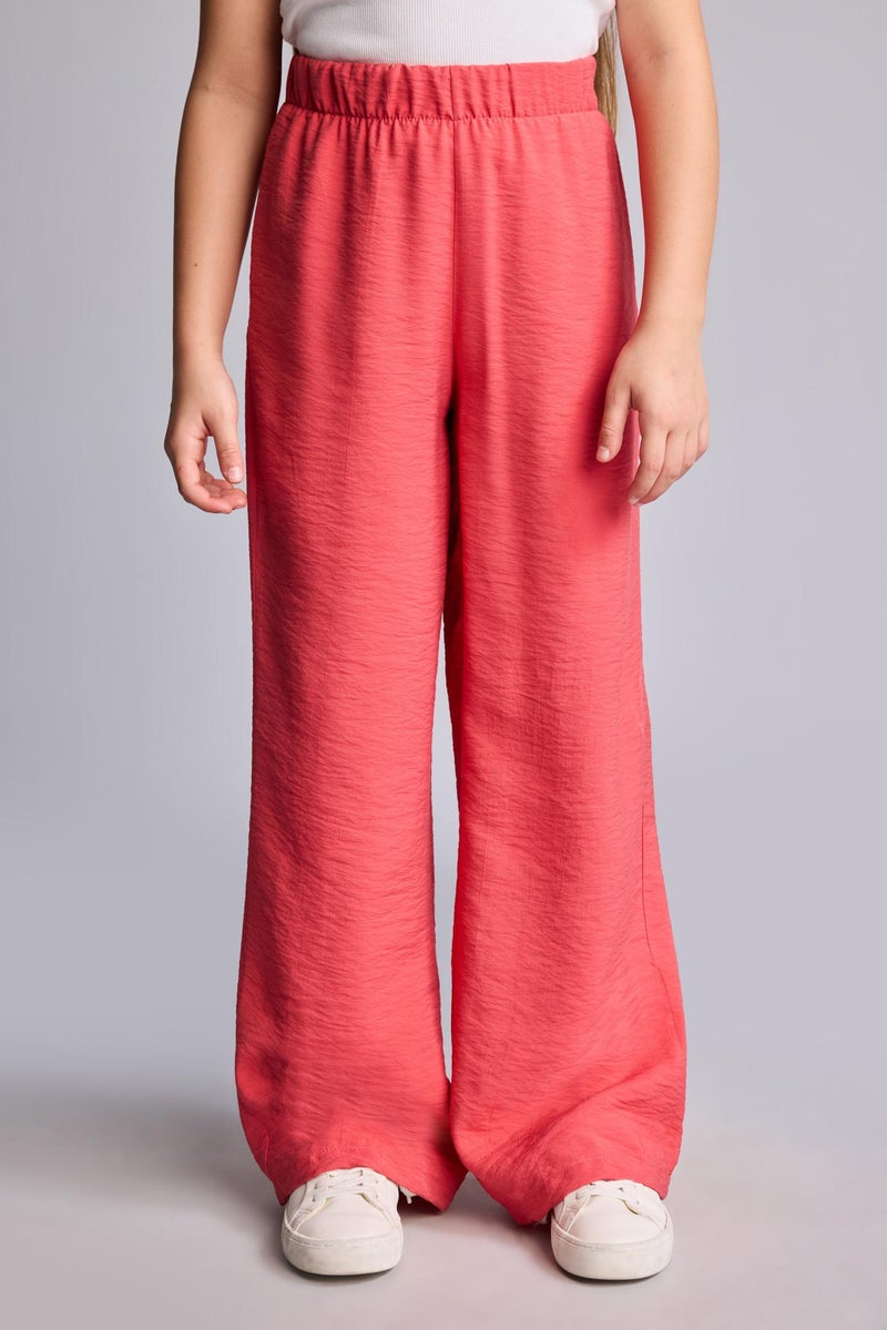 DeFacto Red Girl Crinkle Viscose Trousers Casual - Image 3