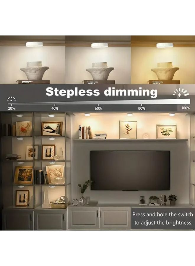 5pcs White LED Motion Sensor Lights Battery Free Adjustable Brightness - Image 3