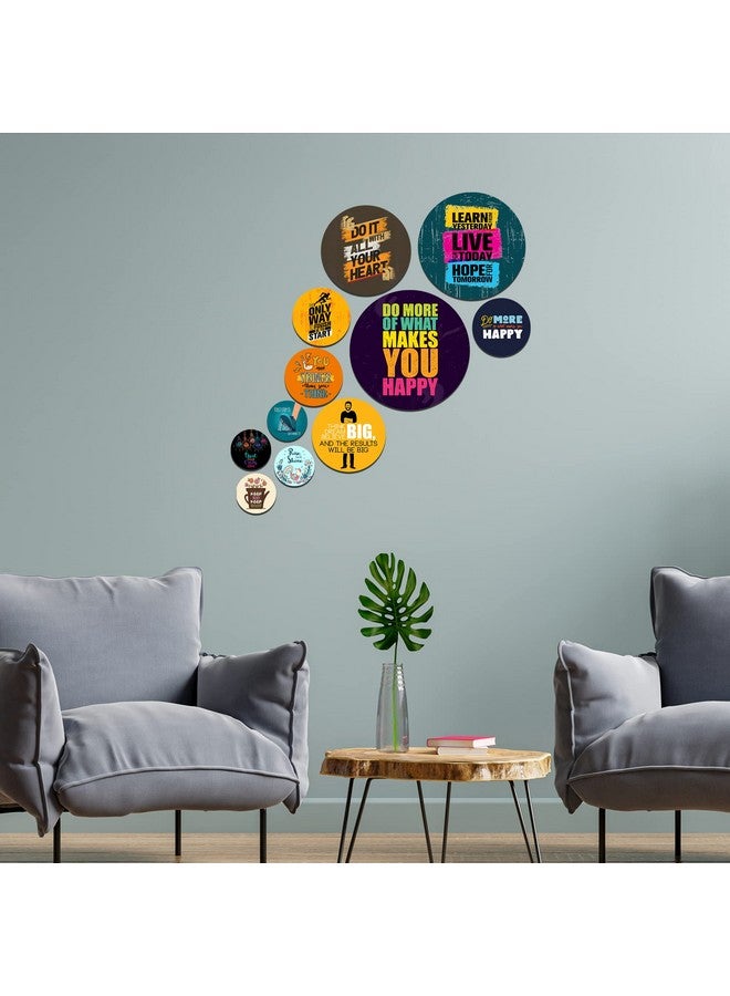 Artvibes Designer Wooden Wall Hanger for Home Decoration | Office | Gift | Wall Decor Hanging Items | Wall Art | Living Room | Bedroom | Wood Decorative Items (WPS_111N), Pack of 11 Pieces - Image 4