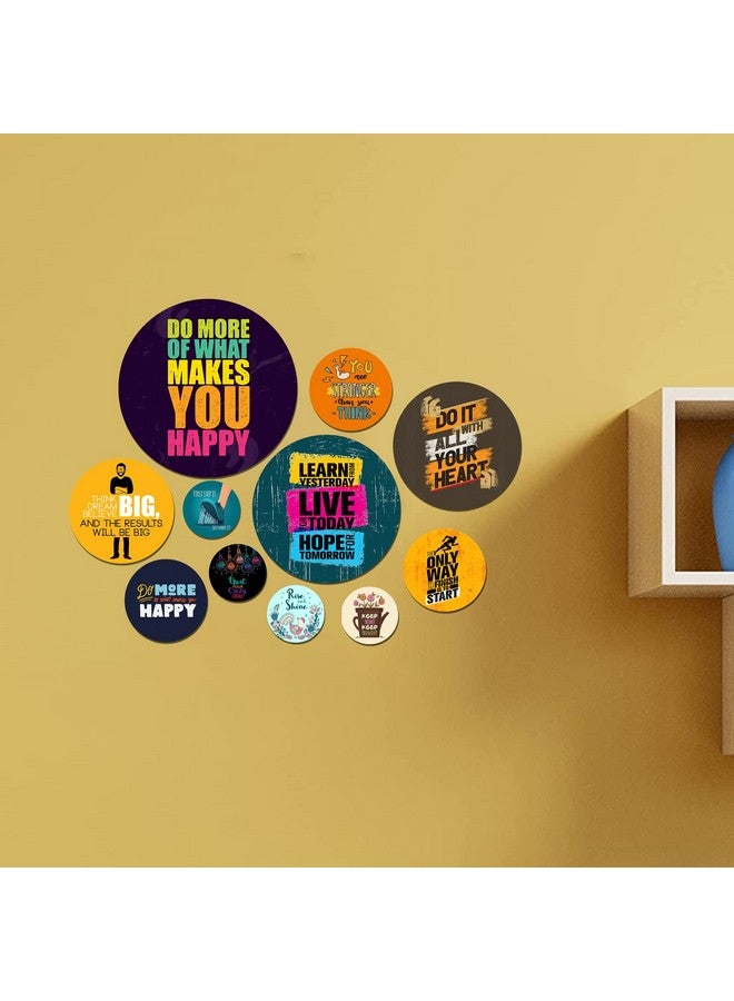 Artvibes Designer Wooden Wall Hanger for Home Decoration | Office | Gift | Wall Decor Hanging Items | Wall Art | Living Room | Bedroom | Wood Decorative Items (WPS_111N), Pack of 11 Pieces - Image 3